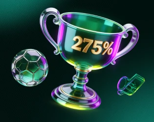 Sport uchun xush kelibsiz paketi — 275% gacha bonus